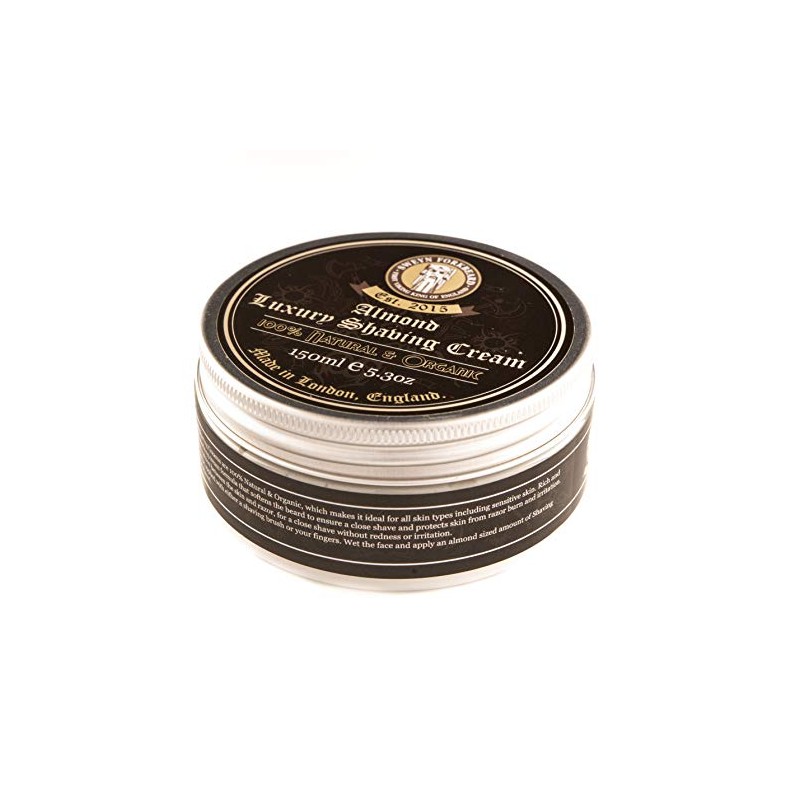 Organic Shaving Cream Almond Sweyn Forkbeard 150ml - 100% Organic
