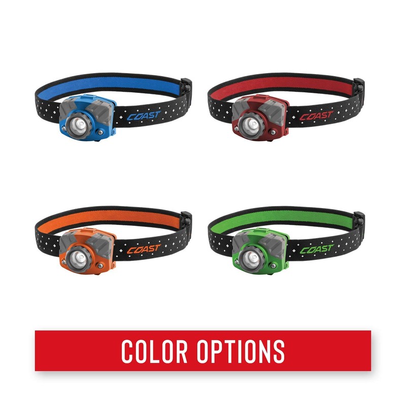 Coast FL75R Rechargeable 530 Lumen Dual Color Focusing LED Headlamp,