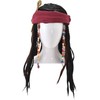 Adult Pirate Captain Dreadlock Wig Set Bandana Sash Braid Beads