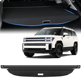 AUXKO Retractable Cargo Cover for Hyundai Santa Fe 2025 2024, Trunk Cover Luggage Security Shade Cover for 2025 2024 Hyundai Santa Fe Shielding Shade Anti-Peeping Luggage Privacy Screen, Carbon Fiber