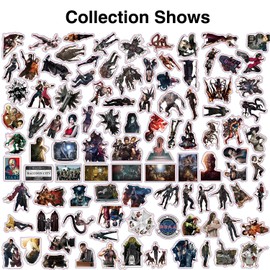 GTOTd Resident Evil Stickers (Pack of 100) Game Gifts Merch for Laptop Water Bottle Phone Accessories Car Bumper Window Helmet Decor Teens