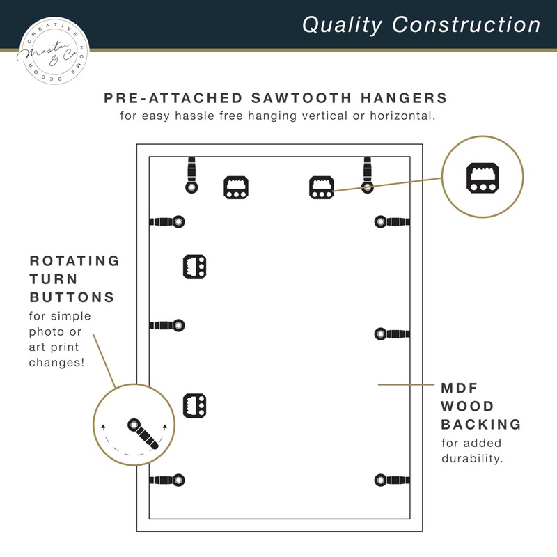 MCS Master & Co. Foundry Metal 18x24 Poster Frame, Vertical