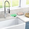 Soap Holder Tray, White Kitchen Sink Organizer with Drainage, 2-Pack