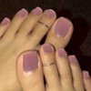 Outyua Solid Square Fake Toenails Matte Press on Toe Nails