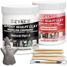 Epoxy Clay, Magic Epoxy Sculpt Clay, 2 Part Modeling Compound (A & B) of Magic Sculpt Epoxys Clays for Sculpting, Modeling, Building and Repairing, Epoxy Putty, Natural, 1 Pound