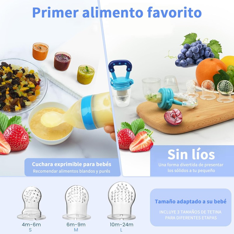 KOSMOX Mordedera para Bebe, Cosas para Bebes, Chupon para Fruta,