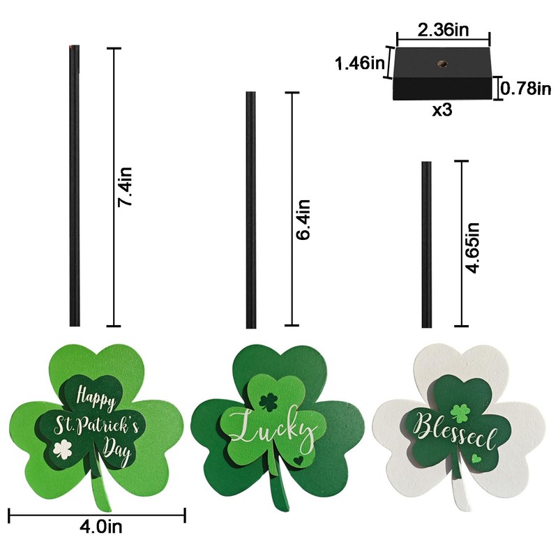 Happy St. Patrick's Day Blessed Lucky Irish Wood Sign Decor