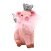 Dekohelden24 Ceramic Decorative Pigs with Crown and Glitter Set of