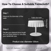 AUAUY Round Table Cloth Wipe Clean Tablecloth 120cm Diameter, Polyester