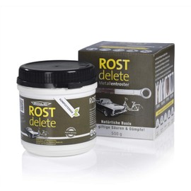 ROSTdelete rust remover, effective rust remover without toxic fumes for bicycles, cars, motorcycles, tools & more, natural product based on citric acid, not a rust converter