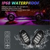 LED Rock Lights 6pcs Multicolor LED Lights Brightness Adjustment Waterproof