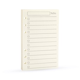 Harphia Spiral Notebook Refill, A6 6 Ring Binder Refill, Loose Leaf Paper for Filofax, 100gsm Thicker Paper (A6 3.74 x 6.77 inches, to do list)