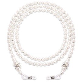 Vin beauty Pearl Glasses Chain, Pearl Eyeglass Chain, Beaded Eyeglass Chain Sunglasses Holder Strap, Eye Glass Holders Necklaces, Pearl Masks Chian for Women