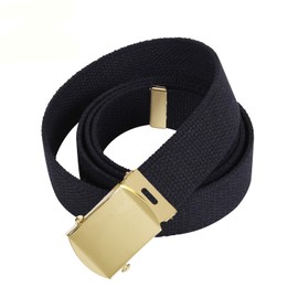 Vanguard Army Belt: Black Elastic with 22K Gold Flash Buckle and TIP