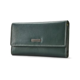 Woodland Leathers 100% Genuine Leather Ladies Purse and Wallet for Women, Multi Card Holder RFID Blocking Purses for Women with Coin Zipper Pocket and Cash Compartment.