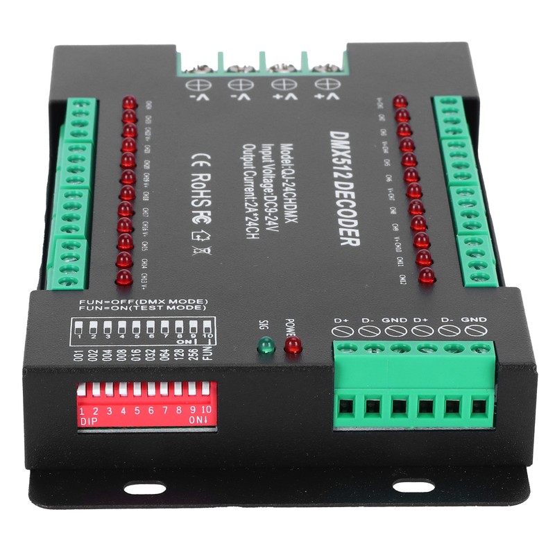 24 Channel DMX512 Decoding Controller LED Color RGB Strip Lights