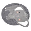 Baby Play Mat Round Cartoon Elephant Pattern Soft Cotton Decoration