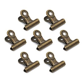 20 Pack 2 Inch Polished Steel Clips, Metal Bulldog Binder Clips, Large Hinge Paper Clips Clamps for Food Bags, Pictures Photos, Art Crafts, Home Office Supply (Bronze)