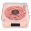 Record Player Style Bluetooth Speaker with Night Light and Time