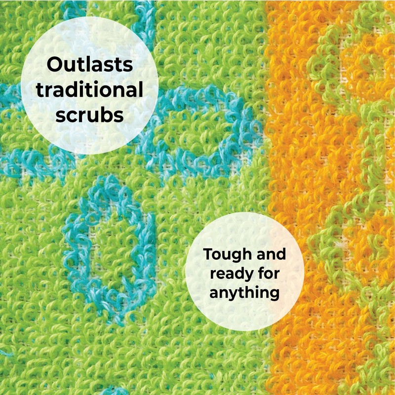 Skoy Scrub, 2-pack Reusable, Non-Scratching Dish Scrubber for Kitchen and