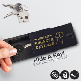 RamPro Hide A Key Magnetic Key Holder Under Car - Hide A Key for Your Car So You Never Lock Out - Plastic Magnet Key Hider to Store a Spare for Your Home, Storage, Office, or Vehicle - 3 pack