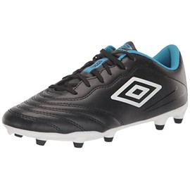 Umbro Men's Tocco 3 League FG Soccer Cleat, Black/White/Blue, 9.5