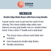Merkur Double Edge Blade Razor with Extra Long Handle, Black