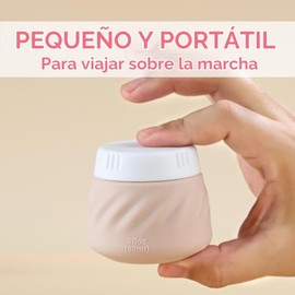 Gemice Contenedores de viaje para artículos de tocador, tarros de crema de silicona aprobados por la TSA de tamaño para viajar con bolsa de aseo, acce