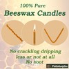 Petekoğlu 40 Pieces Pure Beeswax Candles - No-Drip, Smoke-Less, Tall,