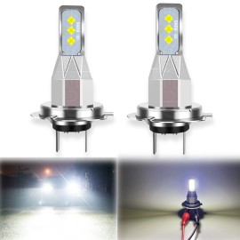 SHENKENUO H7 LED Headlight High/Low Beam Bulbs 6000K Ultra White Bright Headlamp Bulb 2Pc