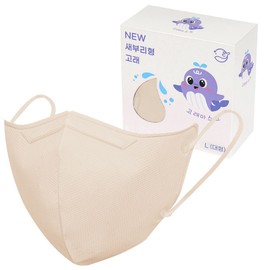 Whale Mask Bird Beak Type Disposable Large L, 30-pack, 1 pack, Shark Cream Beige / 고래마스크 새부리형 일회용 대형 L, 30개입, 1개, 샤크림베이지