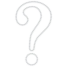 Rhinestone Genie QUESTION Mark 8" Magnetic Rhinestone Template, Black