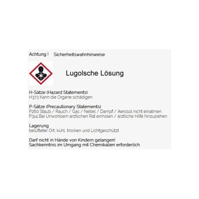 50 ml Lugolian solution 5% (iodine potassium iodide solution)