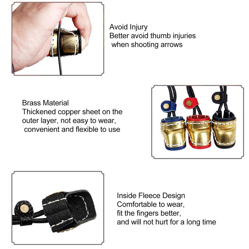 Leather Archery Thumb Ring Archery Finger Protector Guard for Traditional