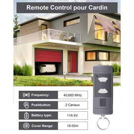 40.685Mhz Garage Door Opener Handheld Transmitter for Hormann HSE2 HSE4, HSM2 HSM4, HS2 HS4, 2 Channels, Garage Door Remote, Garage Door Opener Remote Control Replacement Remote Control