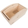WooDeeDoo Set of 2 Wooden Planter Boxes – Nesting Unfinished
