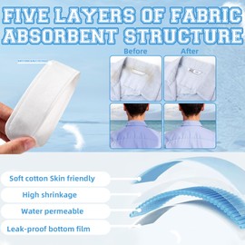 50 Pcs Hat Liners Sweat Pads for Collar Protection,Disposable Sweating Pads for Baseball Hats and Shirts (White Cap Line)