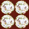 Simhomsen Embroidered Easter Bunny Round Doily Placemats (Round 15 inches