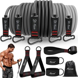 Resistance Bands, Exercise Bands, Workout Bands, Resistance Bands for Working Out with Handles for Men and Women, Workout Bands with Door Anchor and Ankle Straps,Exercising Bands for Fitness Weights Work Out at Home,Muscle Training,Best gift of Christmas