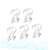 Zerodeko Shower Curtain Clips 10pcs 12x6cm Round Stable Plastic for