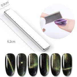 SILPECWEE 3Pcs Nail Magnet Cat Eye Magnet for Nails Dual-Ended 3D Magnetic Stick Nail Polish Pens Nail Design Tools for Gel Nail Polish Nail Art Accessories