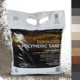 10 Pound Gray Beige DOMINATOR Polymeric Sand with Revolutionary Ceramic Flex Technology for Stabilizing Paver Joints/Gaps, 1/8” up to 4”, Professional Grade Results