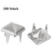 Pack of 100 Square Rivets Metal, 6 mm Metal Rivets,