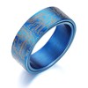 Adreamz 8mm Computer Circuit Board Pattern Ring - Blue Spinner