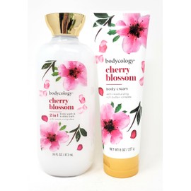 Generic Cherry Blossom 2 in 1 Body Wash & Bubble Bath 16 fl oz & Cherry Blossom Butter Body Cream 8 oz (Pack of 2)