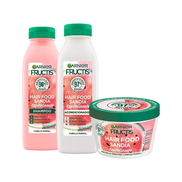 Kiit Garnier Fructis Hair Food Sandía Rutina Completa Pelo Normal