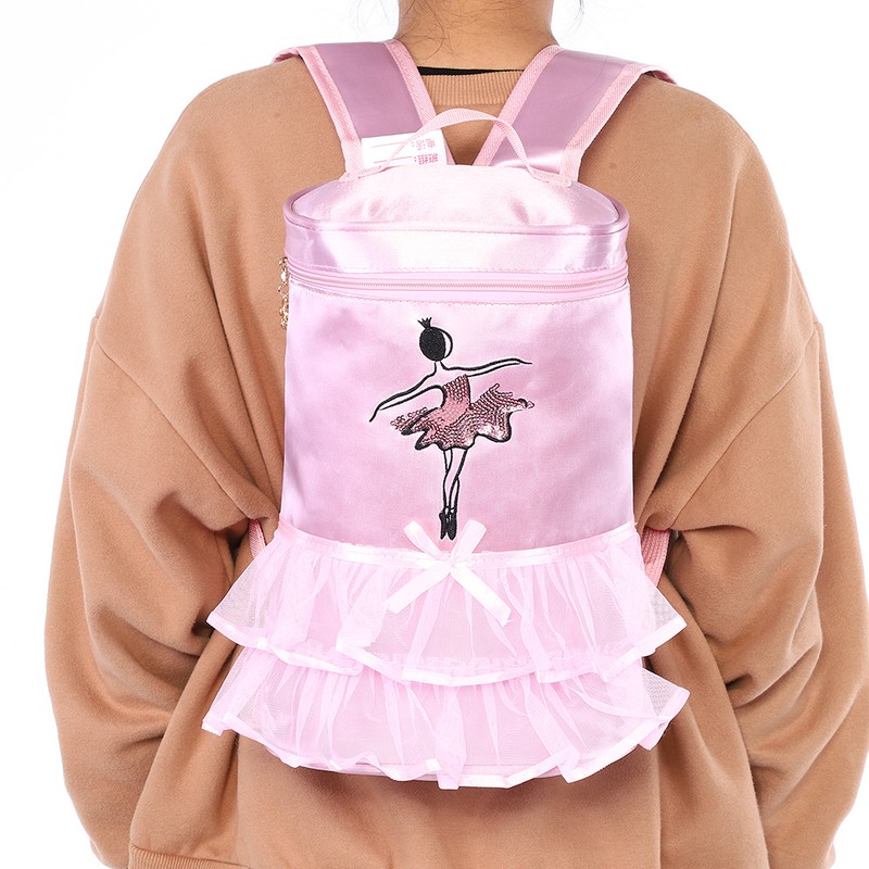 Children Ballet Dancing Satin Backpack Ballerina Girl Sequined Shoulder Bag