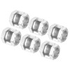 PATIKIL M10x1mm Hexagon Coupling Nut, 6 Pack 15mm Thread Zinc