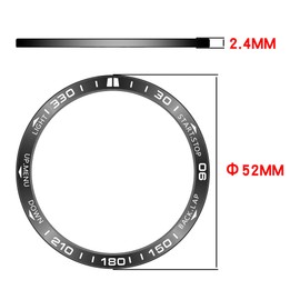 FitTurn Bezel Ring for Garmin Quatix 8 47mm 51mm Metal Bezel Ring Stainless Steel Protection Cover with Colored Scale (Silver, 51mm)