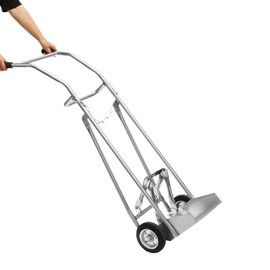 CUBELLIN Oxygen Cylinder Cart Rolling Oxygen Tank Cart Holder Foldable Stainless Steel Oxygen Cylinder Dolly with Handles for 10.57 Gallon Tanks